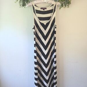Black and White Striped Maxi Dress